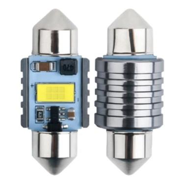 Imagem de Lâmpada LED Festoon 31mm com Chip CSP 3570, Cor 6000K Branca, Compatível com Canbus, Ideal para Iluminação Interna Automotiva, Luz de Teto ou Placa