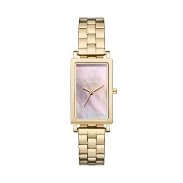 Imagem de Skagen Relógio feminino Hagen Lille de aço inoxidável dourado com três ponteiros, Dourado