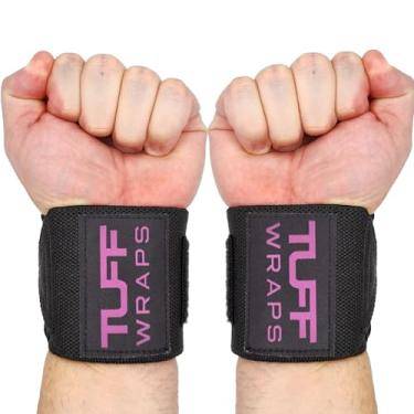 Imagem de Tuff Wraps Pulseiras De 16" Tuffwraps Para Academia - Sem Alças Para Polegar - Suporte Para Levantamento De Peso, Levantamento De Peso E Supino - Pulseiras De Pulso Duráveis, Acessório De Academia P