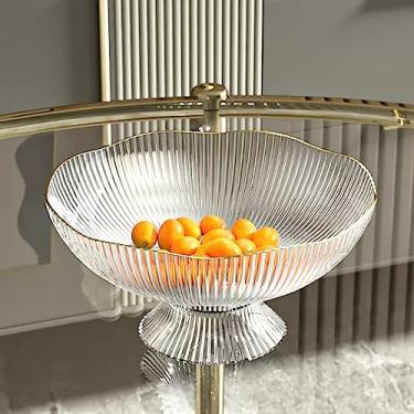 Imagem de cesta de frutas Bandeja de frutas para casa, sala de estar, mesa de café, cesta de frutas, bandeja para doces, bandeja para lanche com base decoração de cozinha(Branco)