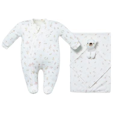 Imagem de Kit Macacão Bebê Menina + Cueiro + Naninha Made of Magic-Hug