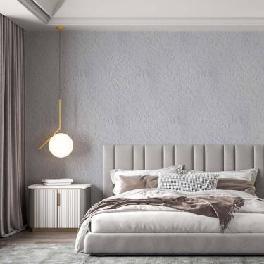 Imagem de Kit 6 Rolos Papel De Parede Adesivo Floral Estilo Gesso 3,0M