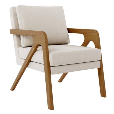 Imagem de Poltrona Decorativa Sala de Estar Escritório Recepção Mona