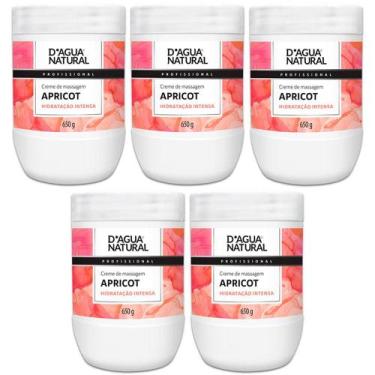 Imagem de Kit 5 Potes Cremes de Massagem Dagua Natural Apricot 650g Hidratação I