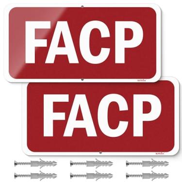 Imagem de EliteSign Placa FACP 2 unidades, painel de controle de alarme de incêndio com pregos, sinalização de segurança contra incêndio, 15 x 30 cm, fácil de instalar