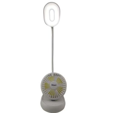 Imagem de Luminaria Com Ventilador Flexivel 2 Em 1 Led Abajur De Mesa