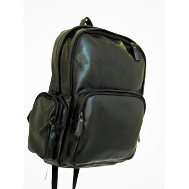 Imagem de Mochila Em Couro Com Porta Notebook Preta Zup