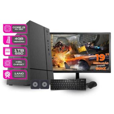 Imagem de Computador Completo Core i3 4150 4ª ger 4gb 1tb ssd sata kit teclado e