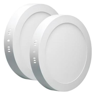 Imagem de Kit 2 Plafon Sobrepor Luminária Led 18w Redondo Bivolt Elgin, Branco Q