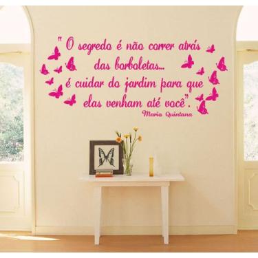 Imagem de Adesivos Decorativos de Parede Frase Borboletas Decoração de Sala - Ga