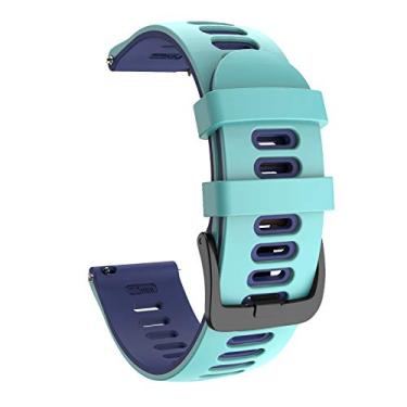 Imagem de ISABAKE Pulseira para Samsung Gear S3 Frontier/Gear S3 Classic/Galaxy Watch 46 mm, pulseira de reposição de silicone macio de liberação rápida de 22 mm, compatível com Galaxy Watch 46 mm/Ticwatch Pro/S2/E2/Huawei Watch GT