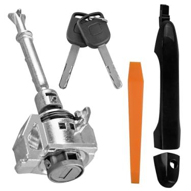 Imagem de EMIHO Kit de cilindro de maçaneta externa dianteira esquerda e fechadura de porta com chaves para Honda CR-V 2012-2016 Civic 2012 2013 2014 2015