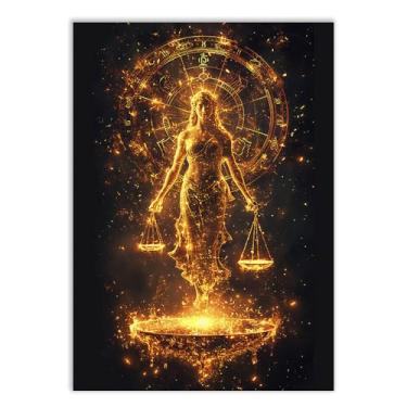 Imagem de Placa Decorativa Deusa Themis Justiça Ilustração Luminosidade Direito Poster Quarto Sala