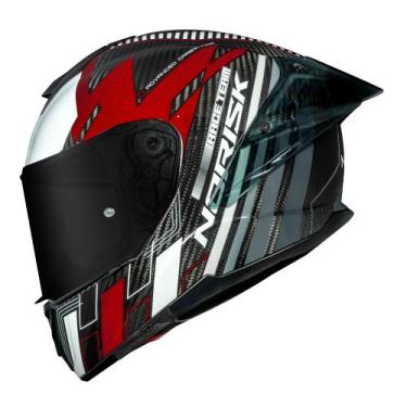 Imagem de Capacete Norisk Carbon R Team Vermelho e Branco, 58