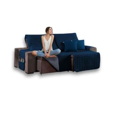 Imagem de Kit Capa Protetora Sofá Retrátil 2,40M Shield Dupla Face + - Mr Enxova