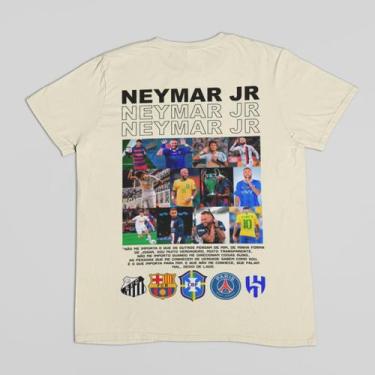 Imagem de Camiseta Infantil Algodão Personalizada Jogador Neymar Moda - Tech Mal
