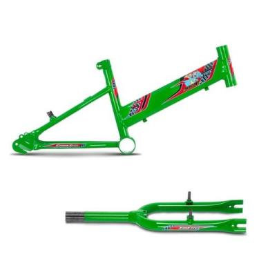 Imagem de Quadro + garfo ultra bikes rebaixado umir16, Verde kw, Aro 16