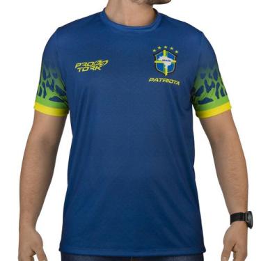 Imagem de Camiseta do Brasil 2022 Masculina Adulto Pro Tork , Azul, M
