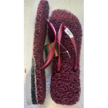 Imagem de Chinelos Apaju, de salto, Capacho com borracha., Bordô, Preto, 45/46