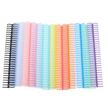 Imagem de Depisuta 14PCS Plástico Encadernação Combina Espinhas, Capacidade de 150 Folhas, 19 Mm X 30 Espinhos de Encadernação de Pente, Pentes de Fichário de Plástico para Notebook Calendário,