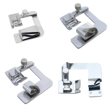 Imagem de Kit 4 Sapatas Calcador de Bainha Barra 25, 19, 10 e 4,5mm para Maquina