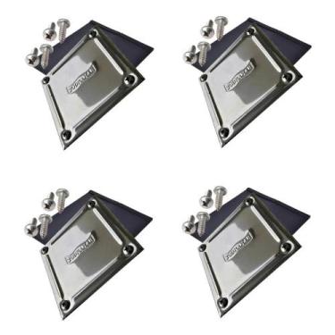 Imagem de Kit 4 Tampa Para Caixa De Passagem Aço Inox Sodramar 110v/22