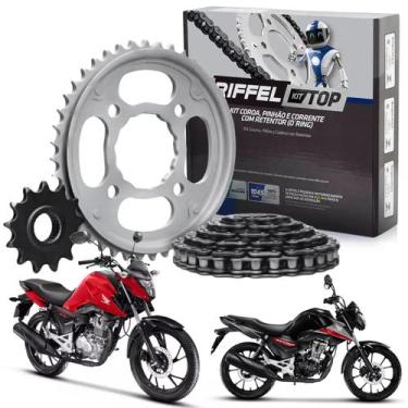 Imagem de Kit relação transmissão riffel 1045 c retentor oring cg 150 cg 160 tit