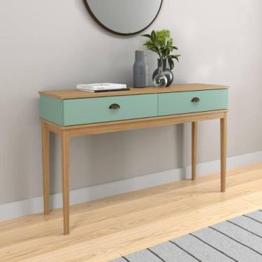 Imagem de Aparador Buffet 2 Gavetas 136cm Puxador Concha Pés Madeira - Movelbent