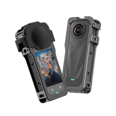 Imagem de YUULNMOP Gaiola magnética de liberação rápida para câmera compatível com acessórios Insta360 X5, moldura protetora de gaiola de alumínio com roscas de 0,6 cm e suporte vertical/horizontal para sapata