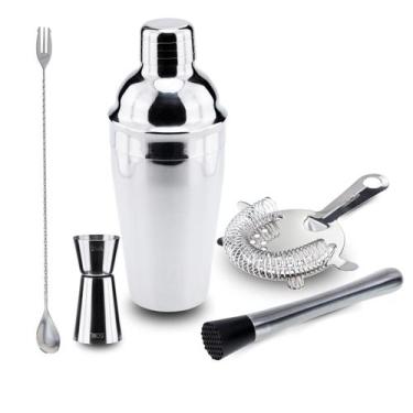 Imagem de Kit Coqueteleira 500ml E Utensílios para Bar Weck