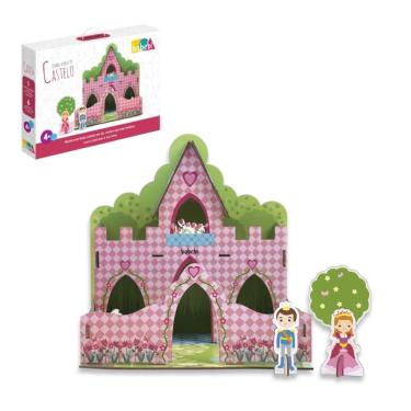 Imagem de Quebra Cabeça Infantil 3d Castelo Princesas Brinquedo Mdf
