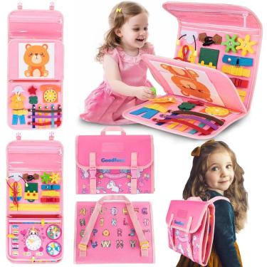 Imagem de Mochila Busy Board Montessori Toy 20 em 1 por 3-6 anos