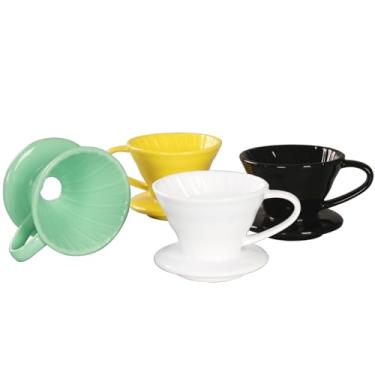 Imagem de jinsongdafa Máquina de café para derramar, não elétrico, coador de café, requintado filtro de café manual de cerâmica de porcelana, adequado para servir no escritório, uso externo e doméstico, grande