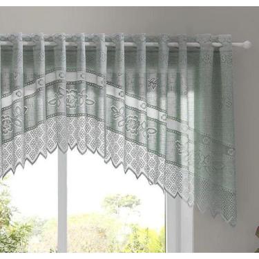 Imagem de Cortina Renda Cozinha Cascata 3,00 M X 1,00 Alt Color Retro - Interlar