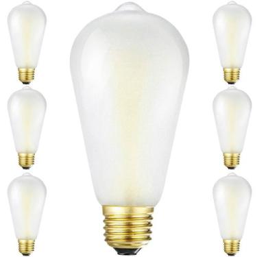 Imagem de Lâmpadas LED Edison HOMOSUM E26 Frosted Vintage 4W (pacote com 6)