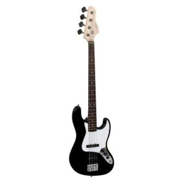 Imagem de Contrabaixo Giannini Gb-100 Jazz Bass Elétrico Passivo Preto/branco [f002]