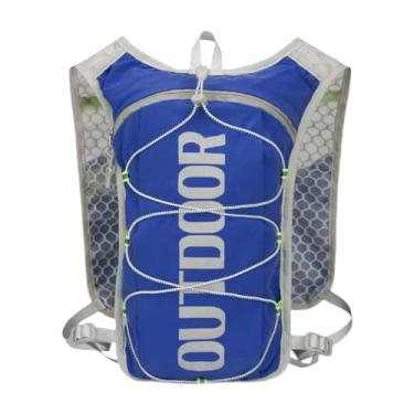 Imagem de rockible Mochila de hidratação, colete de hidratação para corrida, mochila com bolsa de água para ciclismo, atividades ao ar livre, escalada, Azul Escuro