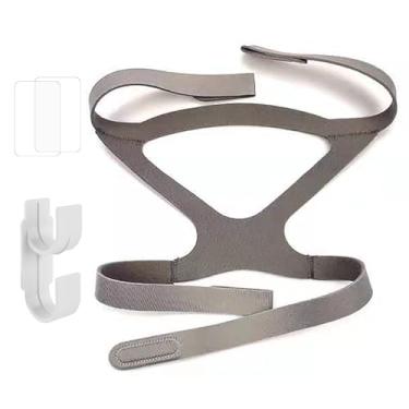 Imagem de Acessório de substituição para máscara facial, peça de reposição resmed Air, almofada nasal Philips Respironics CPAP faixa de cabeça, inclui 1 peça de gancho de mangueira