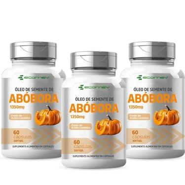 Imagem de 3x Oleo de Semente de Abobora + Vitamina E - Prensado a Frio 1350 Mg 180 Cápsulas - Ecomev