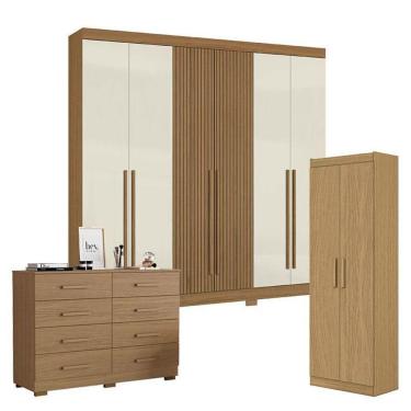 Imagem de Guarda Roupa Casal 2030230 Atacama Areia Com Multiuso 2000191 E Cômoda 2014148 Atacama - Aramóveis