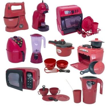 Imagem de Kit Chefe Cozinha Louça Air Fryer Brinquedo Xícara 27Pç - Altimar