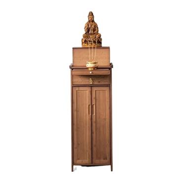 Imagem de Mesa de oferta de nicho de templo de madeira, mesa de incenso, mesa de buda de madeira maciça, armário em pé de estilo chinês, bodhisattva, mesa de oferenda do deus da riqueza, mesa de incenso, mesa