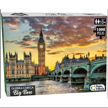 Imagem de Quebra cabeça Big Ben Londres Reino Unido - 1000 peças- Puzzle QC Pais e filhos