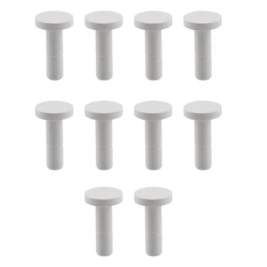 Imagem de HJGarden 10 peças de purificador de água de 1/4 polegada conector rápido vedação dupla plugue reto polipropileno plástico à prova de vazamento fecho final adequado para sistemas de osmose reversa