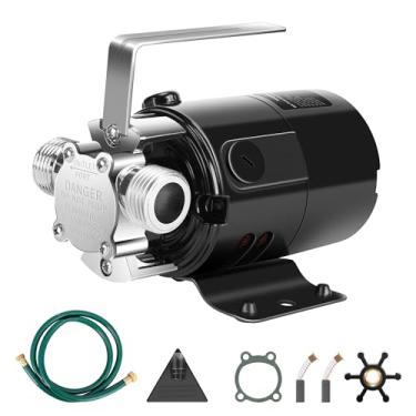 Imagem de VIVOSUN Bomba de transferência de água de 115 V, bomba utilitária portátil de 1/10HP 330 GPH com kit de mangueira de água, ideal para remover água de jardins, banheiras de hidromassagem, barris de