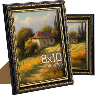 Imagem de Porta-retratos upsimple vintage 8x10 com vidro real, pacote com 2 - up