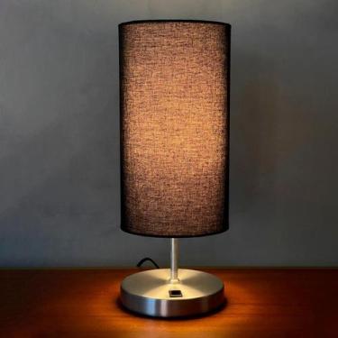 Imagem de Abajur Luminárias De Mesa Clássico Redondo Com Interruptor Bivolt Com 
