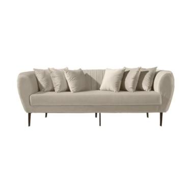 Imagem de Sofá Living Taiti 2,70 Bipartido - Best Mobília, Veludo Bege