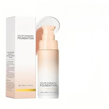 Imagem de MAEPEOR Base que muda de cor, 4 cores, leve, não oleosa, hidratante corretor de cor, creme CC com centella, base corretora de pele para tom de pele opaca (04 branco)