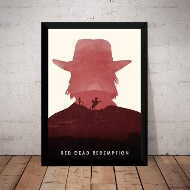 Imagem de Quadro Jogo Red Dead Redemption Game Arte Simplista